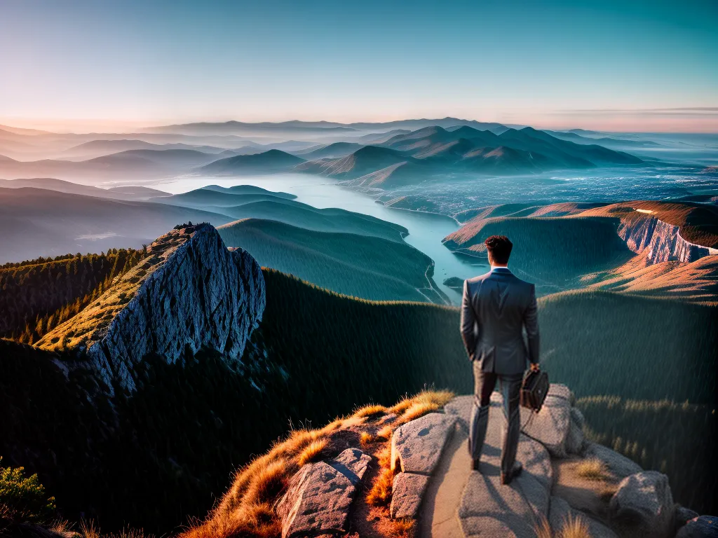 Alcançando o Sucesso Profissional e Financeiro 3 Fotos conquista profissional vista cidade
