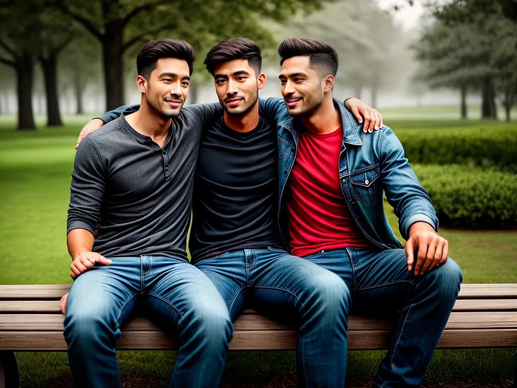 Fotos conversa amigos banco parque