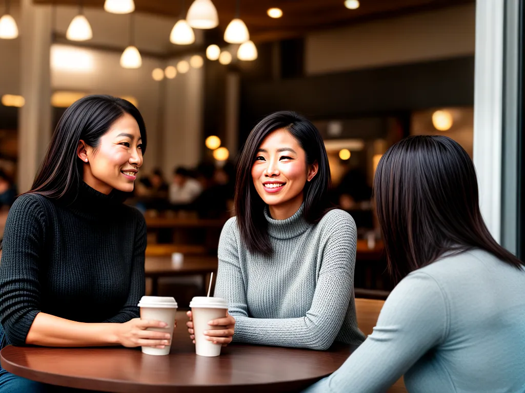 Como Estabelecer Conexões Fortes e Duradouras Fotos conversa cafe sorrisos