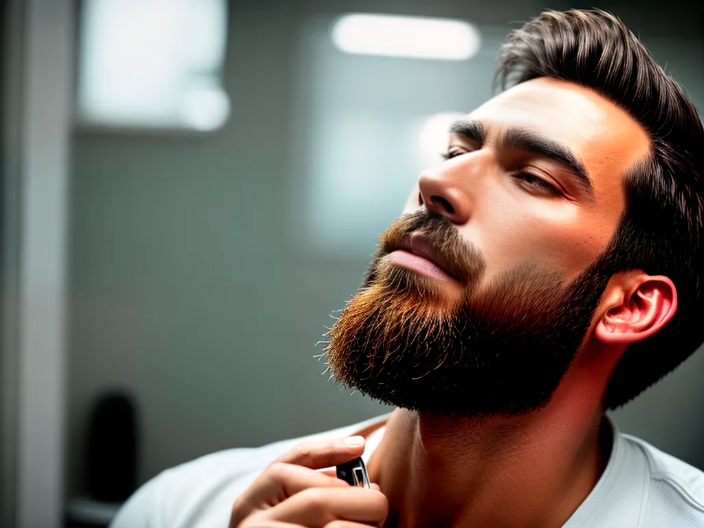 Fotos escova barba madeira grooming