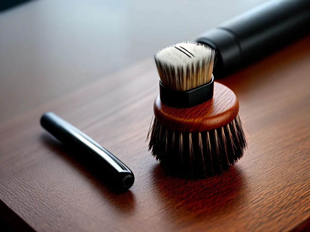 Fotos escova barba madeira moderna