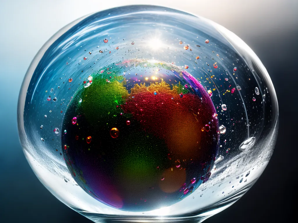 Fotos esfera liquido colorido gastronomia