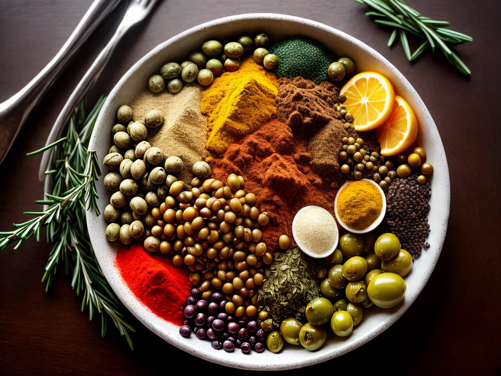 Fotos especiarias coloridas tapenade tomatillos