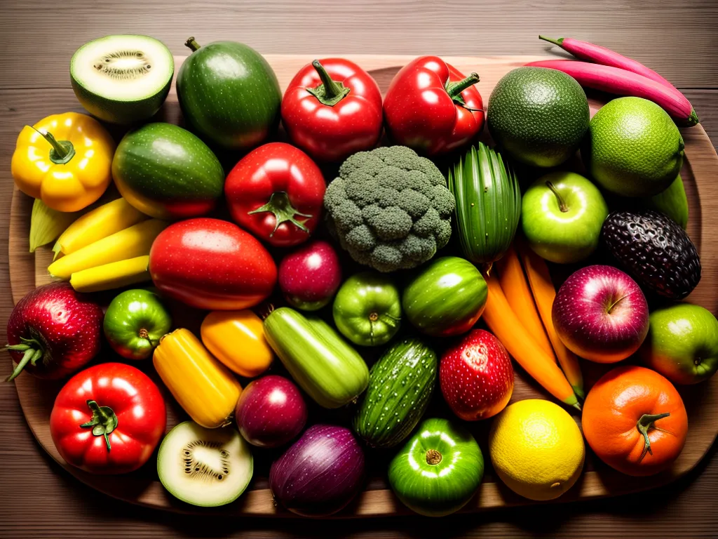 Por que a dieta vegetariana é benéfica para sua saúde Fotos frutas legumes coloridos corte madeira