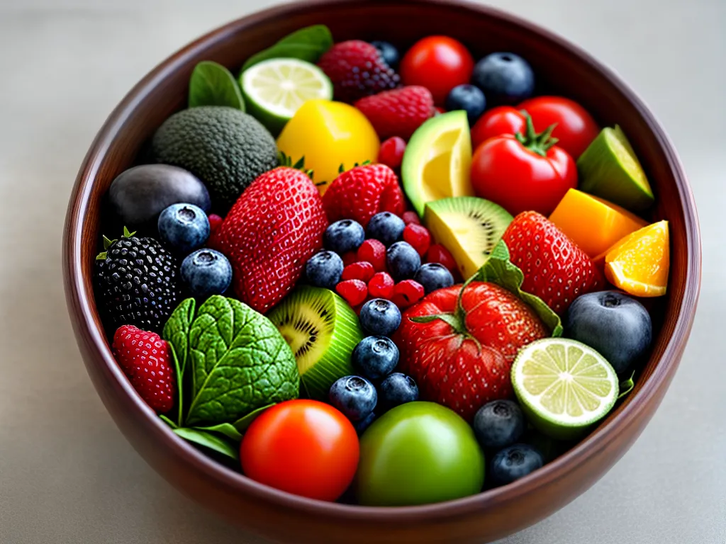 Fotos frutas legumes coloridos nutrientes 1