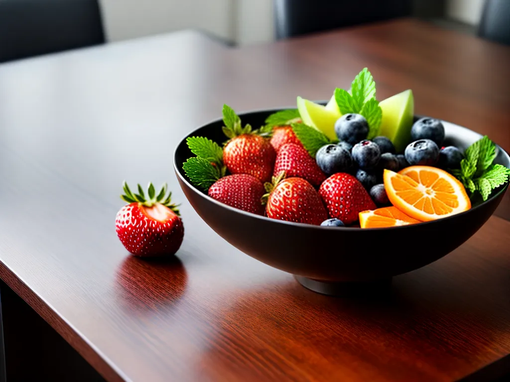 Como Decorar seu Apartamento com Frutas Fotos fruteira colorida mesa moderna