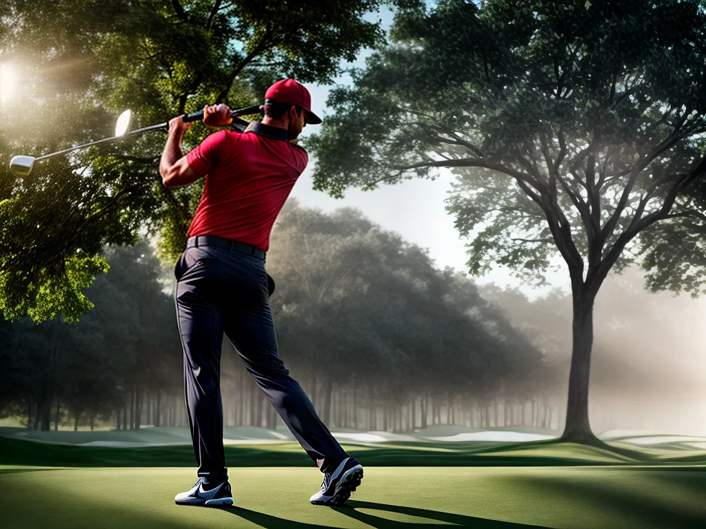 Fotos golfe profissional swing campo cenario