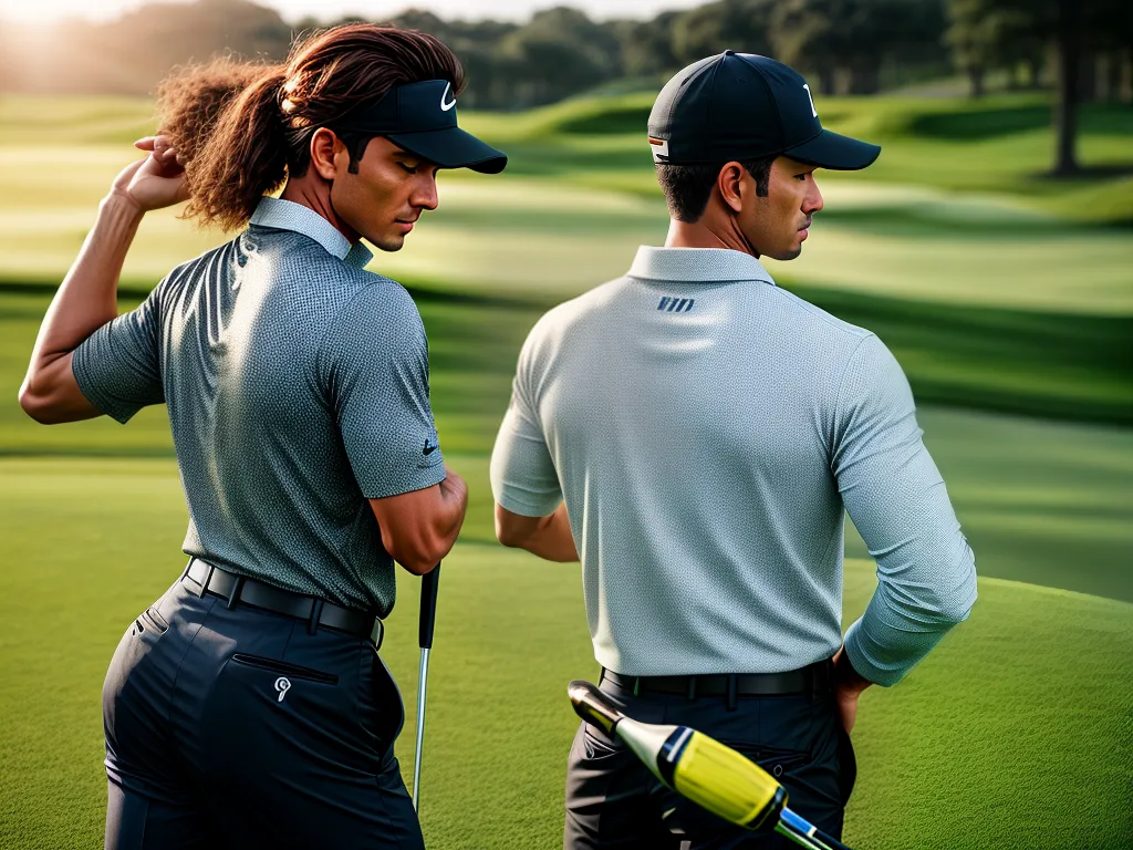 Fotos golfista profissional swing preciso