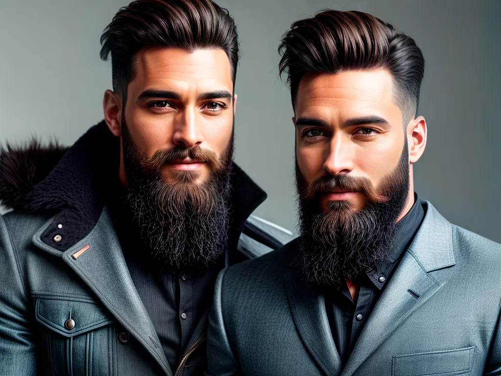 Fotos homem confiante barba estilizada