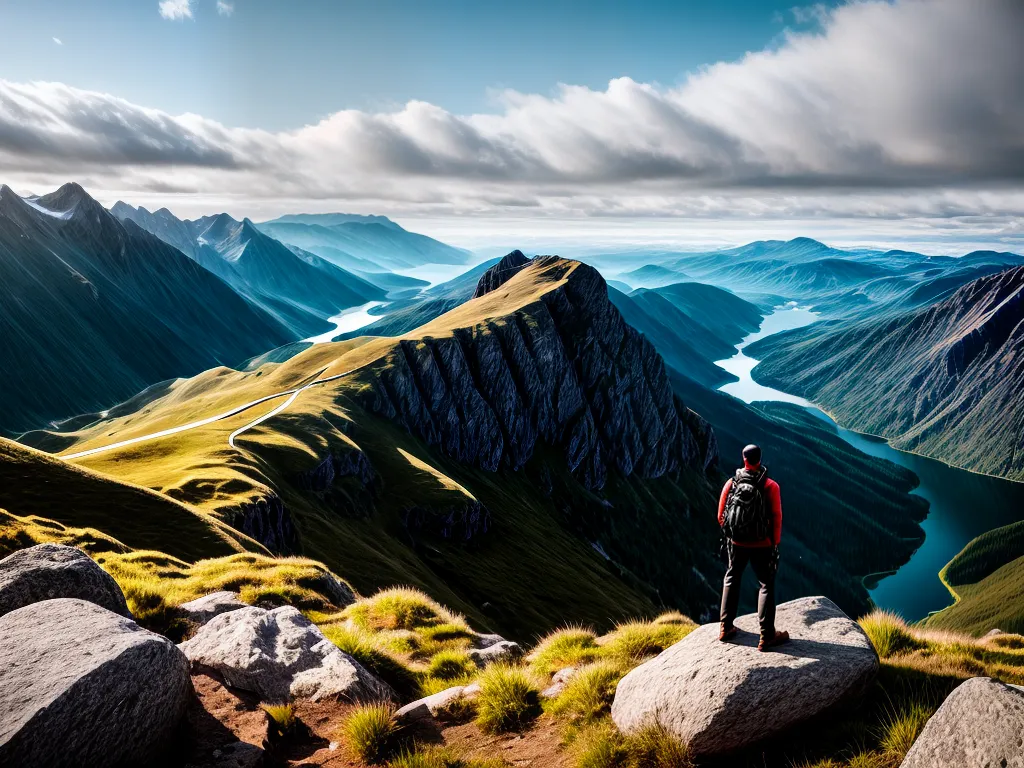 Fotos homem determinacao paisagem montanha