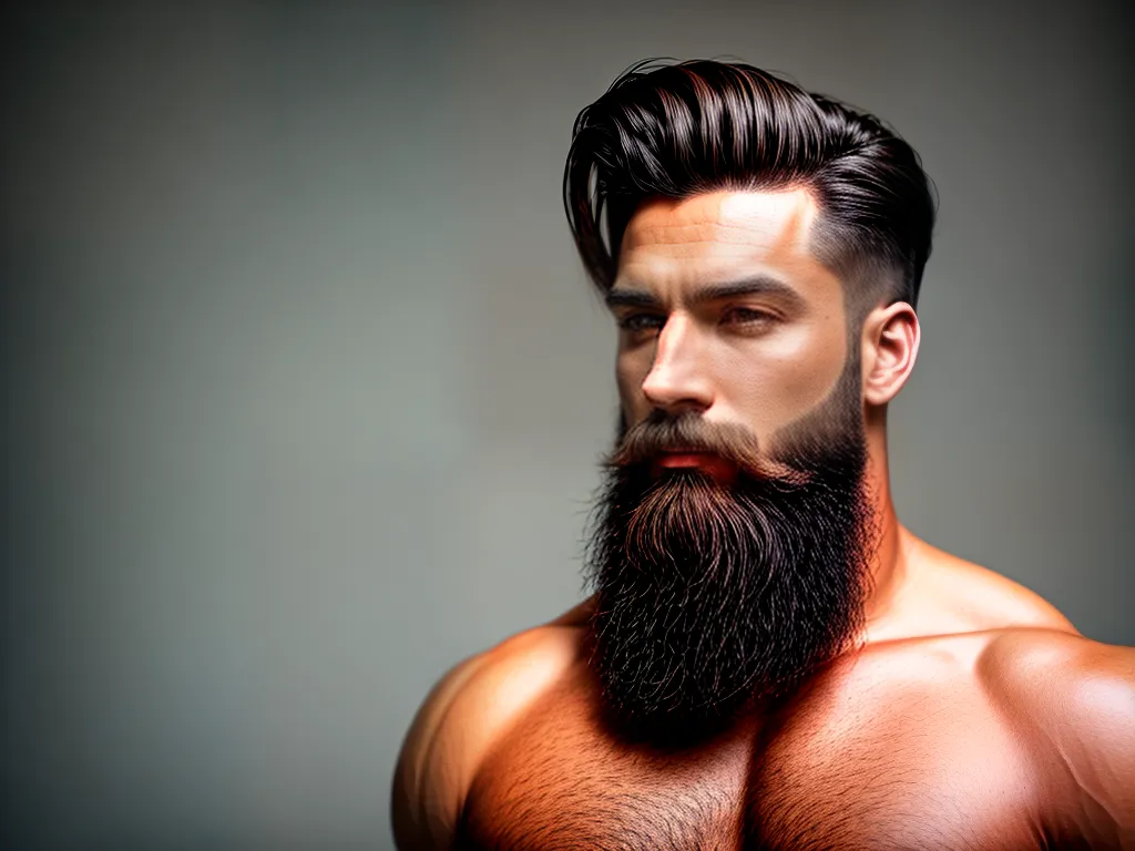 Fotos homem estiloso barba penteado confianca