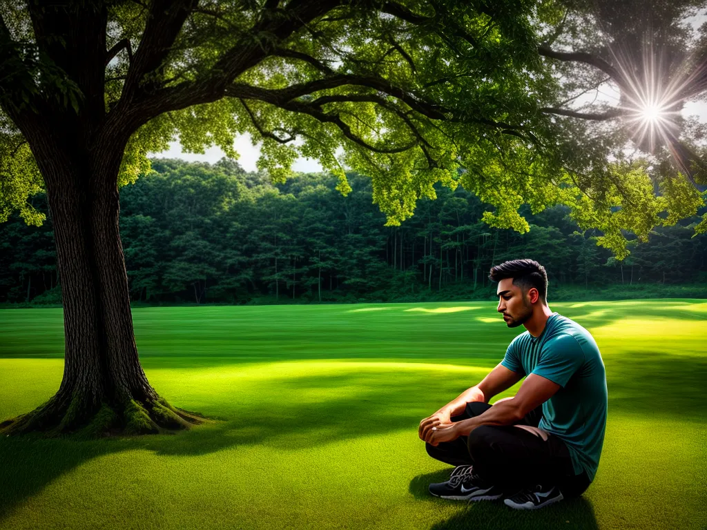 A Importância da Meditação para o Autoconhecimento Masculino 4 Fotos homem meditando natureza serenidade 1