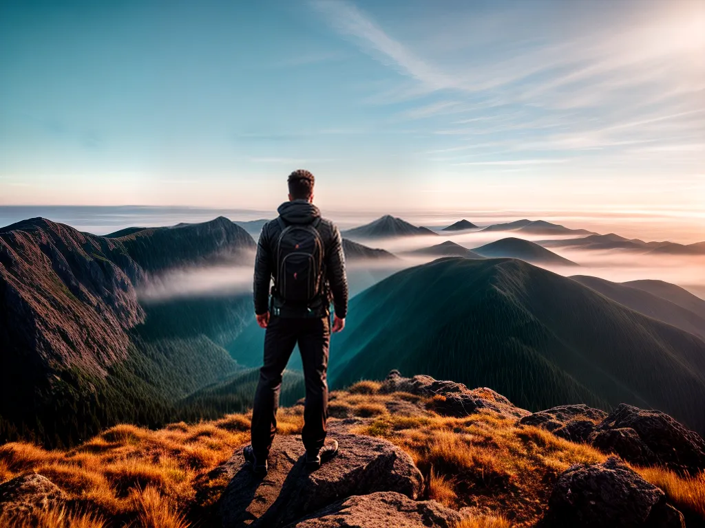 Despertando o Potencial Masculino: O Caminho para a Realização Pessoal 1 Fotos homem sol nascer do dia autoconfianca