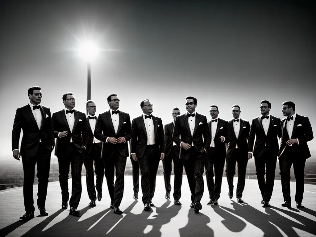 Fotos homens distintos elegantes sucesso
