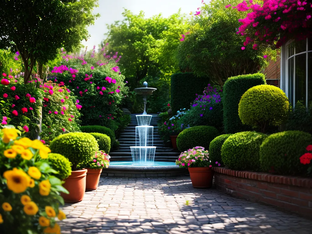 Fotos jardim colorido flores fantasia