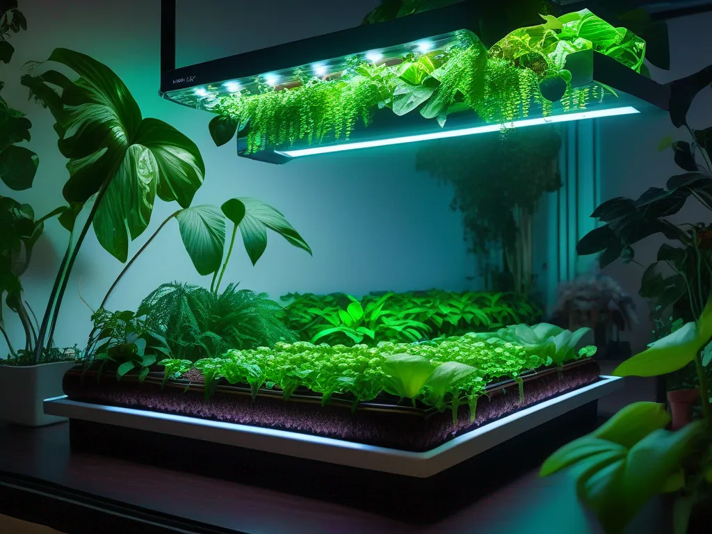 Como Iniciar um Cultivo Hidropônico em Casa 3 Fotos jardim hidroponico iluminado sustentavel