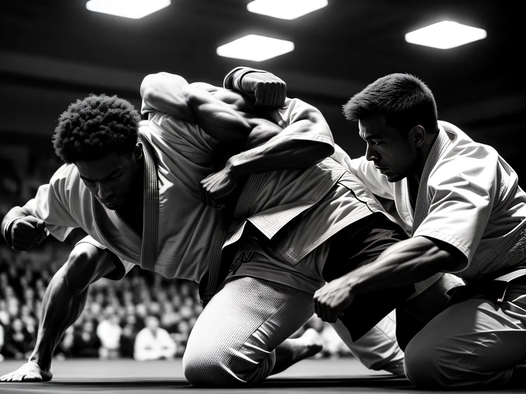Fotos jujitsu luta preto branco disciplina
