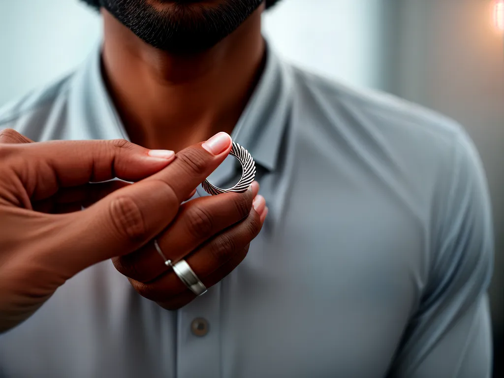 Fotos mao homem anel prata sofisticado