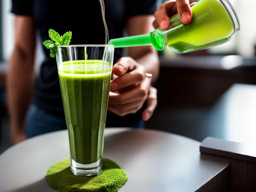 O Poder da Microcirculação na Saúde: Tudo o que Você Precisa Saber Fotos mao segurando smoothie verde vibrante