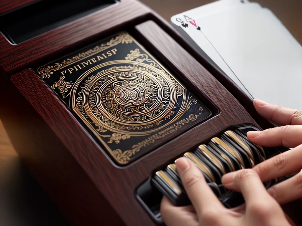 Fotos maos habilidosas magico baralho