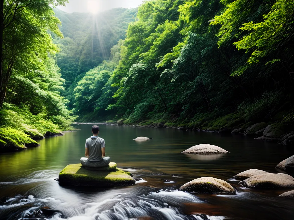 Fotos meditacao natureza rio serenidade
