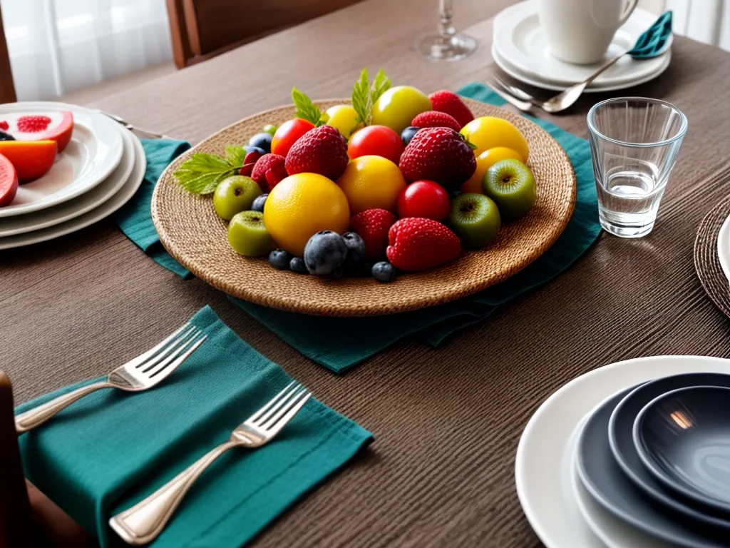 Como Decorar seu Apartamento com Frutas 4 Fotos mesa frutas decorada elegante refeicao
