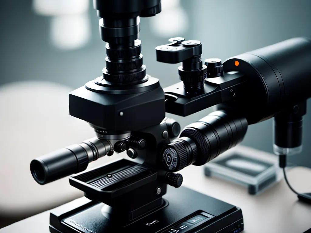 Fotos microscopio mao cientista pesquisa