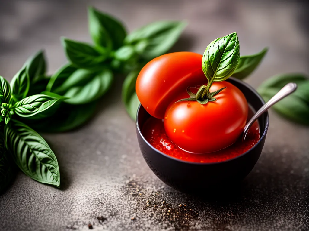 Fotos molho caseiro tomate basilico alho