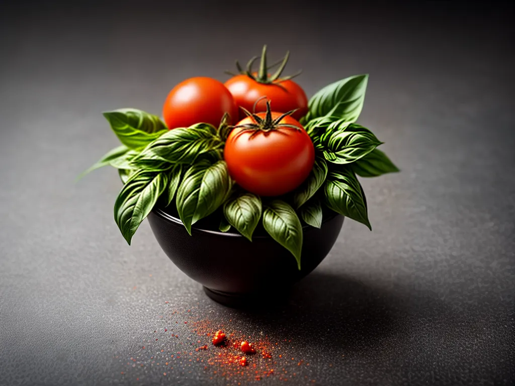 Fotos molho tomate fresco basilico alho