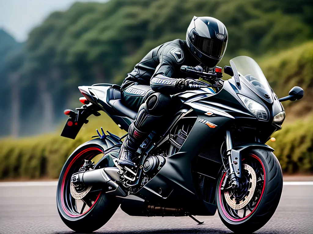 Fotos motoqueiro ninja acao precisao