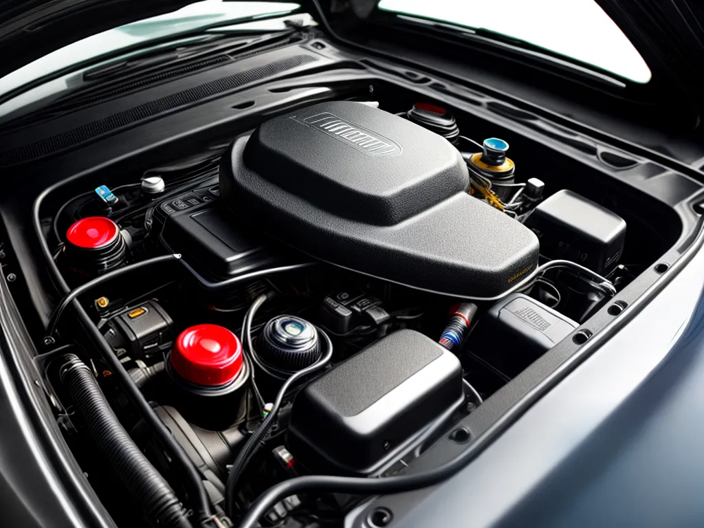 Fotos motor carro componentes organizados