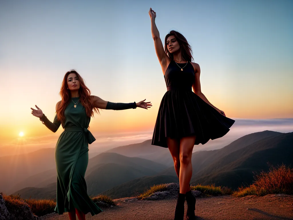 Fotos mulher empoderada por do sol