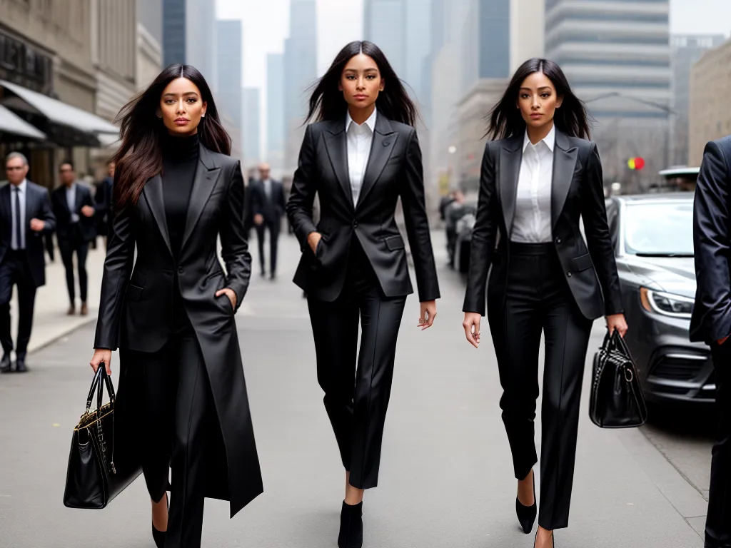Fotos mulher estilosa rua preto elegante