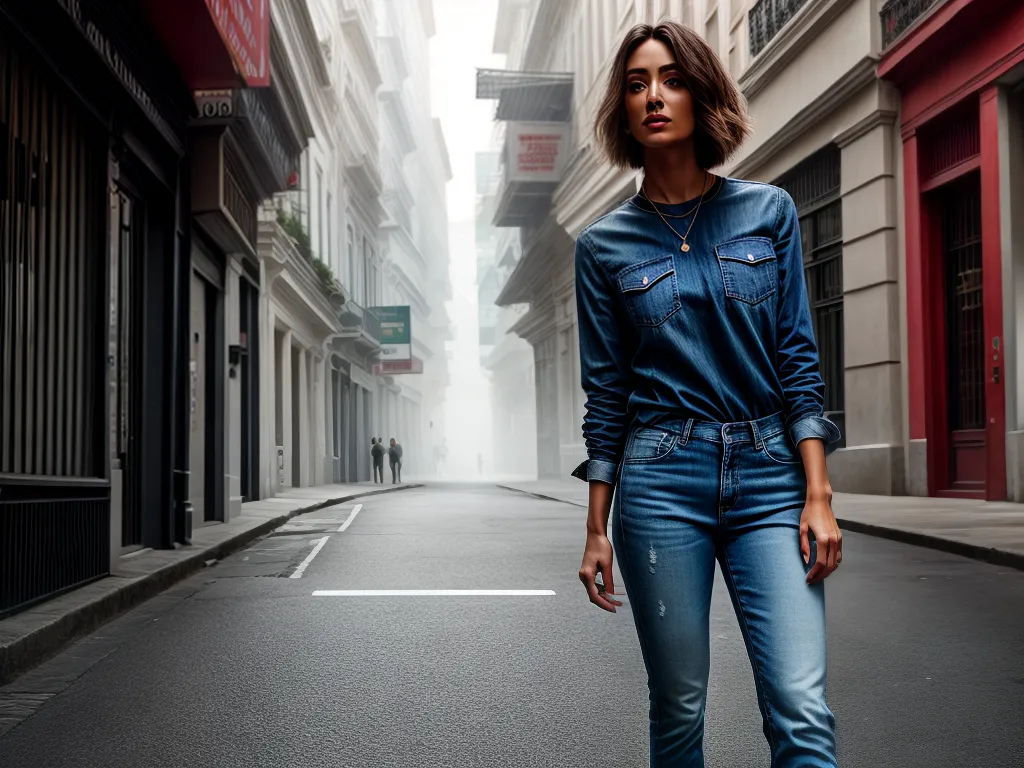 Fotos mulher look casual jeans tenis bolsa