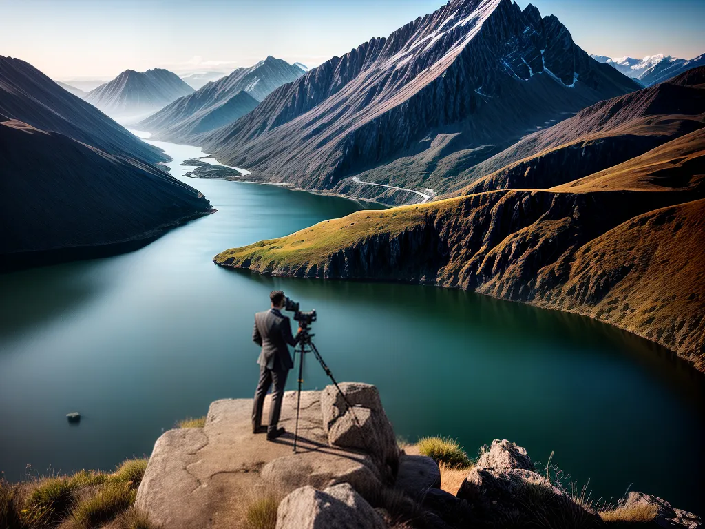 Fotos negociante lucros telescopio montanha