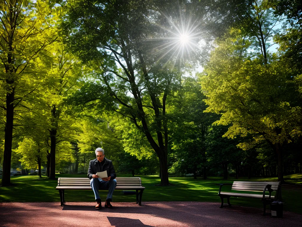 Lidando com o Lamento na Paternidade e Família 2 Fotos pai reflexivo banco parque carta