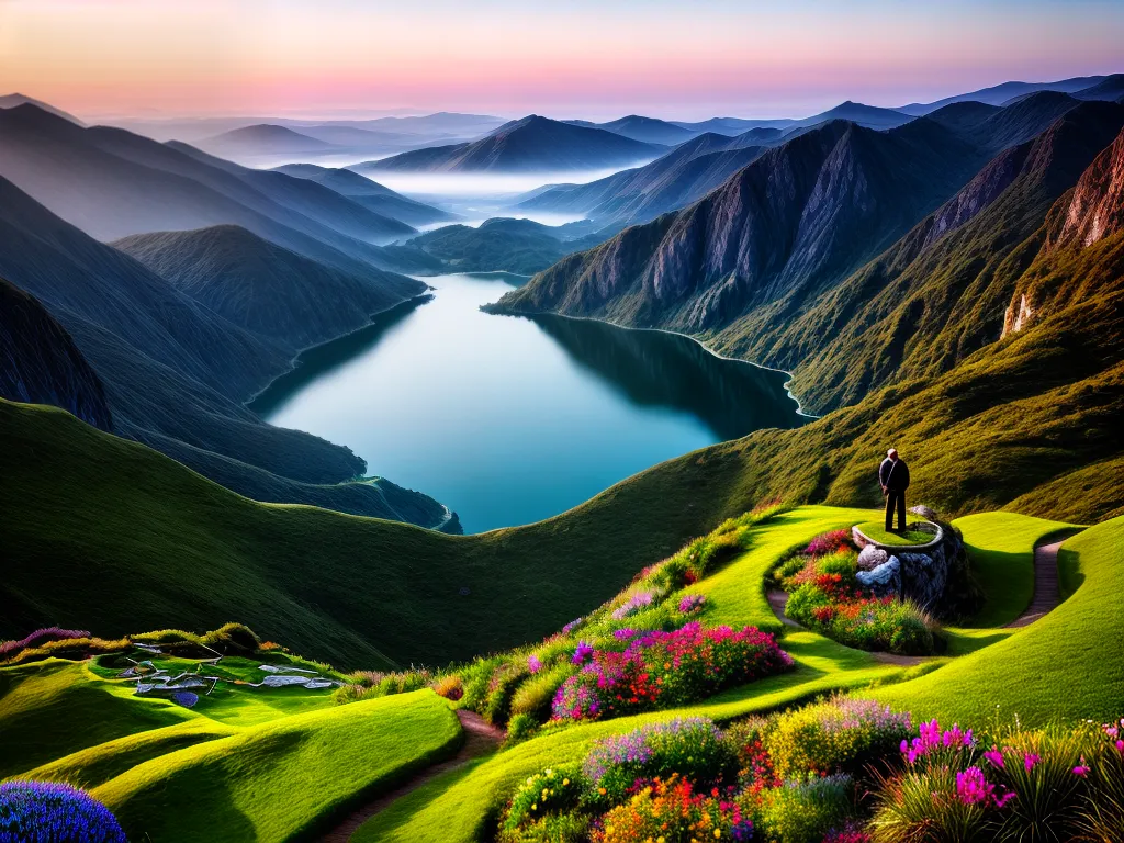 Criando Cenários Incríveis: O Poder do Paisagismo na Fotografia Fotos paisagem jardim por do sol