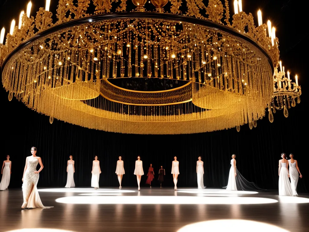 Fotos passarela luxo flores chandelier