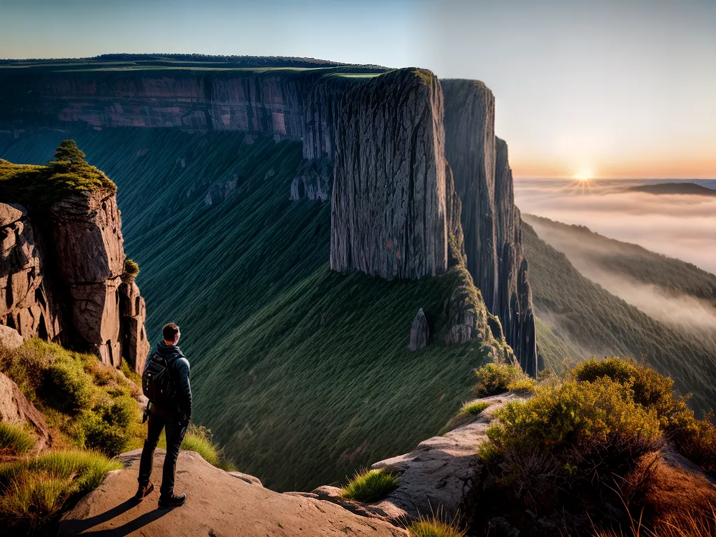 Fotos pessoa determinada por do sol paisagem