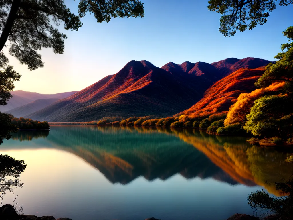 Fotos pintura paisagem por do sol sereno