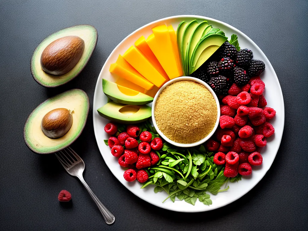 Fotos prato colorido alimentos nutritivos 1