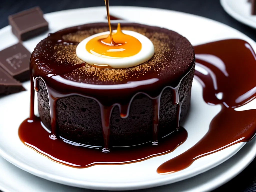 Fotos pudim caramelizado chocolate sedutor