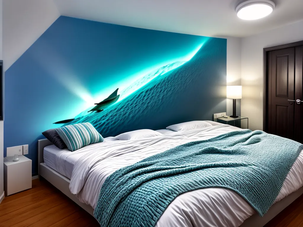 Transforme seu ambiente em um refúgio de conforto e aconchego 3 Fotos quarto elegante tons azul branco