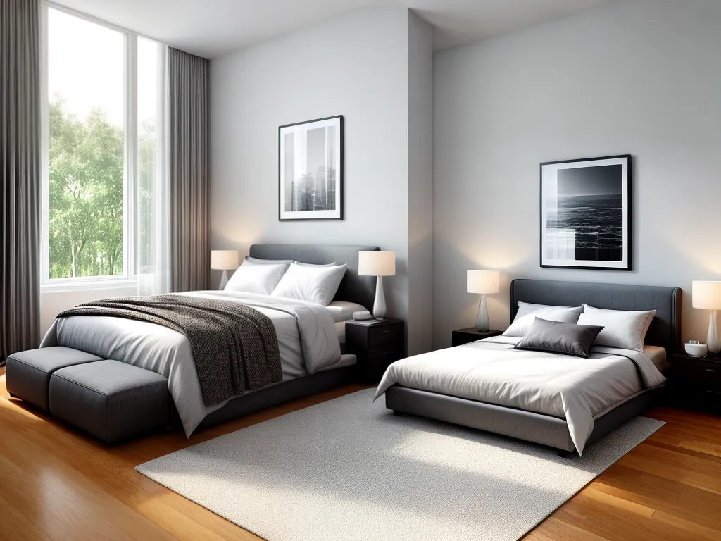Fotos quarto moderno minimalista cores neutras