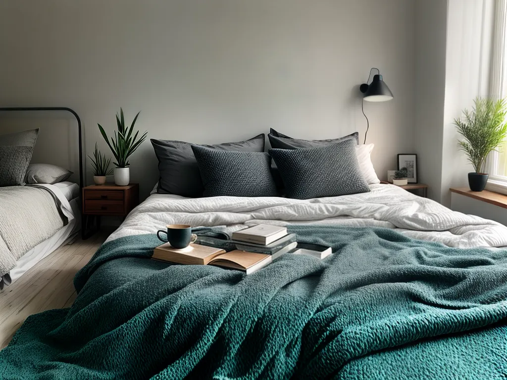 Fotos quarto sereno luz almofadas plantas