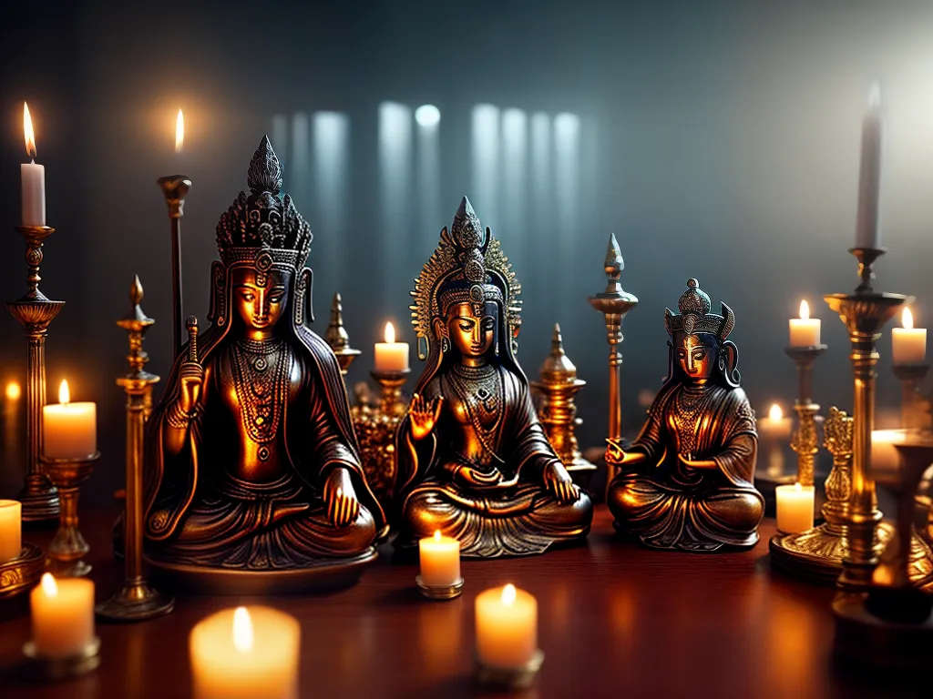 Fotos ritual umbanda altar deidades participantes