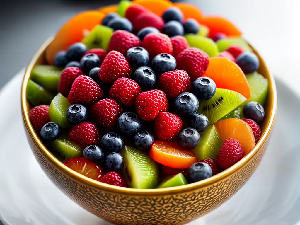 Fotos salada frutas coloridas sabor surpreendente