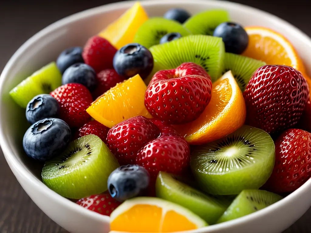 Fotos salada frutas coloridas vibrantes