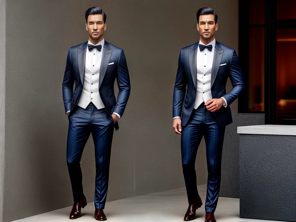 Fotos silhueta masculina elegante traje sob medida