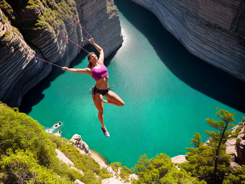 Domine o Slackline: Prática Radical de Equilíbrio e Concentração! Fotos slackliner equilibrio canyon arte